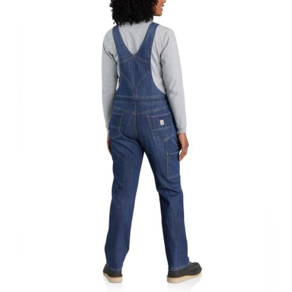 NWT Carhartt 106002 - Women's Rugged Flex® Relaxed Fit Denim Bib Overall - Picture 2 of 7